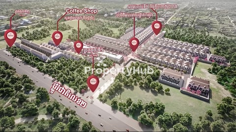 ផ្ទះលក់ ជិតផ្សារAeon3 ជិតប្រលានយន្តហោះថ្មី