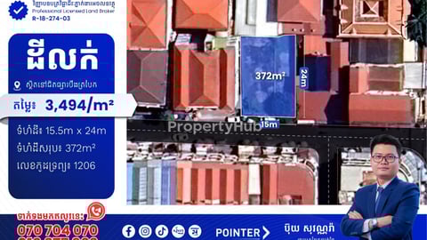 ដីលក់នៅជិងផ្សារបឹងត្របែក