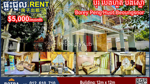 Queen Villa for Rent Peng Huot Beoungsnor
