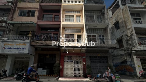 Prime 3 Storey Shophouse for Sale in Daun Penh  Near Royal Palace