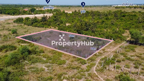 Land for Sale 1430 sqm in Kan Daek Commune, Prasat Bakong District, Siem Reap