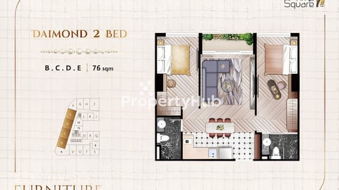 急售 - Time Square 7 Condo（2室2卫）