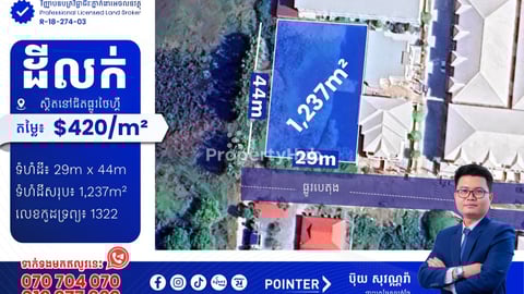 ដីលក់នៅក្បែរផ្លូវថៃហ្គឺ