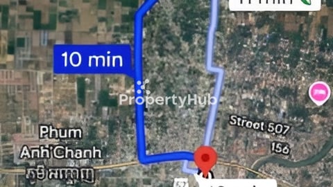 ដីលក់​ 53x100 ​ (34$/m2) ទីតាំង​សង្កាត់​ស្លាកែត​ ក្រុង​បាត់ដំបង​