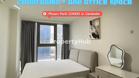 2Bedrooms + 1office space for rent At The Peak residence 📍🏢