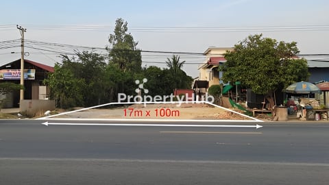 Land of Sale- ដីសម្រាប់លក់ នៅលើផ្លូវជាតិលេខ១ កៀនស្វាយ