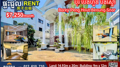 Villa Prince B for Rent Borey Peng Hout Beoung Snor