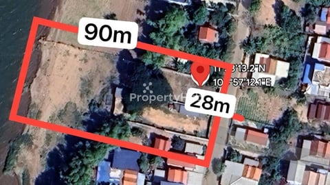 ដីជាប់មាត់ទន្លេរលក់ 28m x 90m