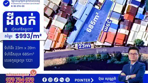 ដីលក់នៅជិតផ្លូវ217