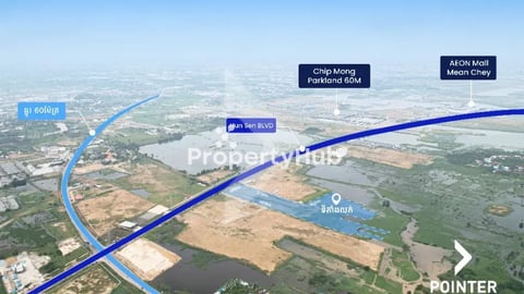 Exceptional 7HA Land Plot for Sale Along Samdach Hun Sen Boulevard, Phnom Penh