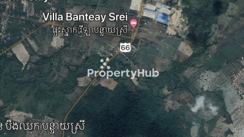 Prime tourism land for sale or rent – National Road 66, Banteay Srei, Siem Reap