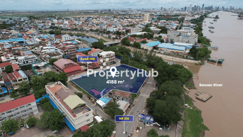 Prime Development Land for Sale  Bassac Riverfront Ta Khmao