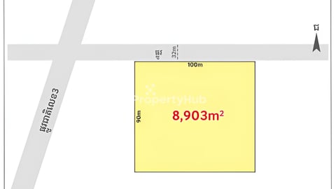 Land for Sale along 32m wide road, near National Road 3