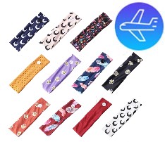 Cotton Button Headband - Mask Holder
