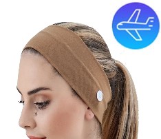 Polyester Spandex Button Headband - Mask Holder