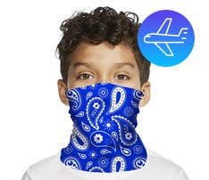 Polyester Neck Gaiter Reusable Face Bandana - Kids
