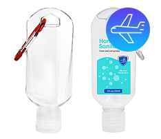 Hand Sanitizer Gel with Carabiner, 1 oz.