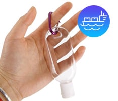 Hand Sanitizer Gel with Carabiner, 1 oz.
