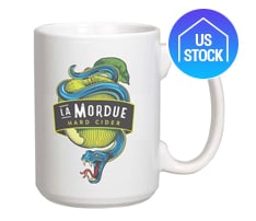 White Ceramic Mug, 15 oz.