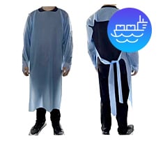 Bodysuit Safety Open Back L3 PEVA Disposable Isolation Gown