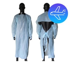Bodysuit Safety Open Back L3 PEVA Disposable Isolation Gown