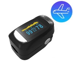 Portable Digital Fingertip Pulse Oximeter - Black