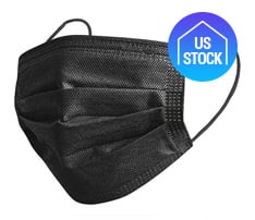 Black 3-ply Disposable Face Mask