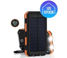 Solar Power Bank with LED-10000 mAh