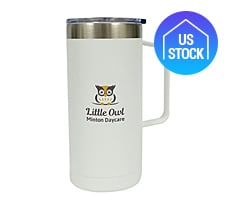 Double Wall Stainless Steel Tumbler with Handle, 17 oz.