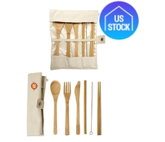 7-in-1 Eco-friendly Bamboo Cutlery Set