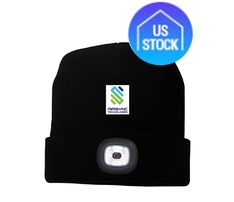 Cuffed Acrylic Beanie with LED Light