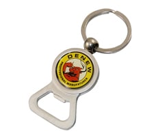 Round Metal Bottle Opener Keyring