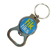 Round Metal Bottle Opener Keyring