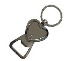 Heart-Shaped Metal Bottle Opener Keyring