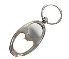 Oval Metal Bottle Opener Keyring