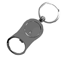 Curved Metal Bottle Opener Keyring
