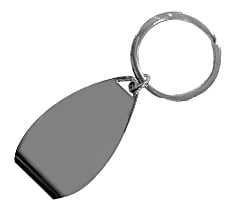 Surfboard Shaped Metal Bottle Opener Keyring
