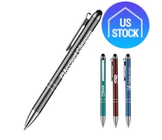2-in-1 Retractable Stylus Metal Pen