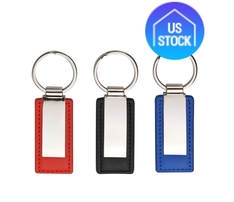 Leatherette Metal Keychain