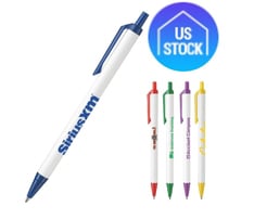 Slim White Barrel Pen