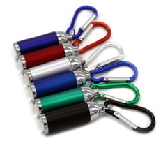 Mini Aluminum LED Flashlight with Carabiner