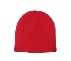 Non-Cuff Knitted Acrylic Beanie