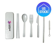 7-in-1 Eco-friendly Wheat Fiber Cutlery Set