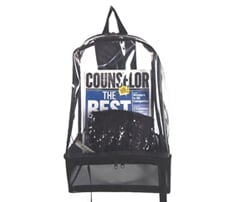 2-Compartment Clear Bag PVC Transparent Backpack