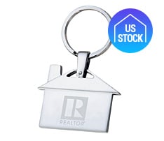 House Shaped Metal Keyring