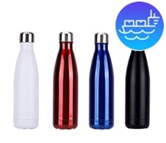 Cola-Style Double Wall Stainless Steel Water Bottle, 17 oz.
