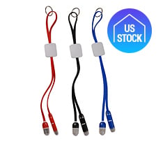 3-in-1 Charging Cable with Keyring