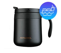 Stainless Steel Thermal Insulated Travel Mug, 12 oz.