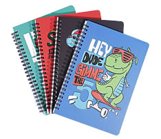 White Paper Card Spiral Business Notebook