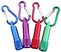 Mini Aluminum Flashlight with Carabiner